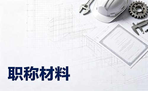 职称材料补正